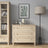 Commode 3S chêne blanchi – en chêne, szuflady fermé, vue frontale, Nizio