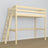Lit mezzanine en bois pin incolore – détails des assemblages et de l'échelle, Nizio Home