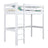 Lit mezzanine en bois blanc – chambre d'enfant, bois massif, style scandinave