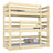 Lit superposé 3 niveaux en bois pin incolore – trois couchages, chambre d'enfant scandinave