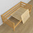 Sofa-lit en bois pin naturel – vue de la tête de lit, chambre d'enfant