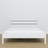 Lit double en bois blanc – vue de côté, proportions et forme, chambre