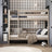 Lit superposé en chêne chêne blanchi – chambre d'enfant, bois massif, style scandinave