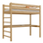 Oak loft bed with desk N01 oak natural
