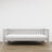 Sofa-lit en bois gris – vue de côté, forme et proportions du meuble