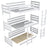 Lit superposé 3 niveaux gris en bois – dimensions et schéma, Nizio