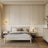Lit double en chêne chêne blanchi – vue de côté, proportions et forme, chambre