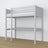 Lit mezzanine avec bureau en bois gris – échelle i barrière ochronna