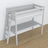 Lit mezzanine gris en bois – vue du dessus na chambre, Nizio