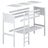 Lit mezzanine avec bureau gris en bois – dimensions, Nizio Home