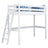 Lit mezzanine en bois blanc – chambre d'enfant, bois massif, style scandinave