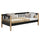 Sofa-lit en bois noir avec chêne – chambre d'enfant, style scandinave Nizio