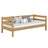 Sofa-lit chêne naturel – barrière latérale en chêne, sécurité pour les enfants