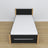 Lit noir-chêne – tiroir na matelas, détails en bois, Nizio Home