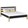 Wooden double bed N01 black/oak – overall view, solid wood