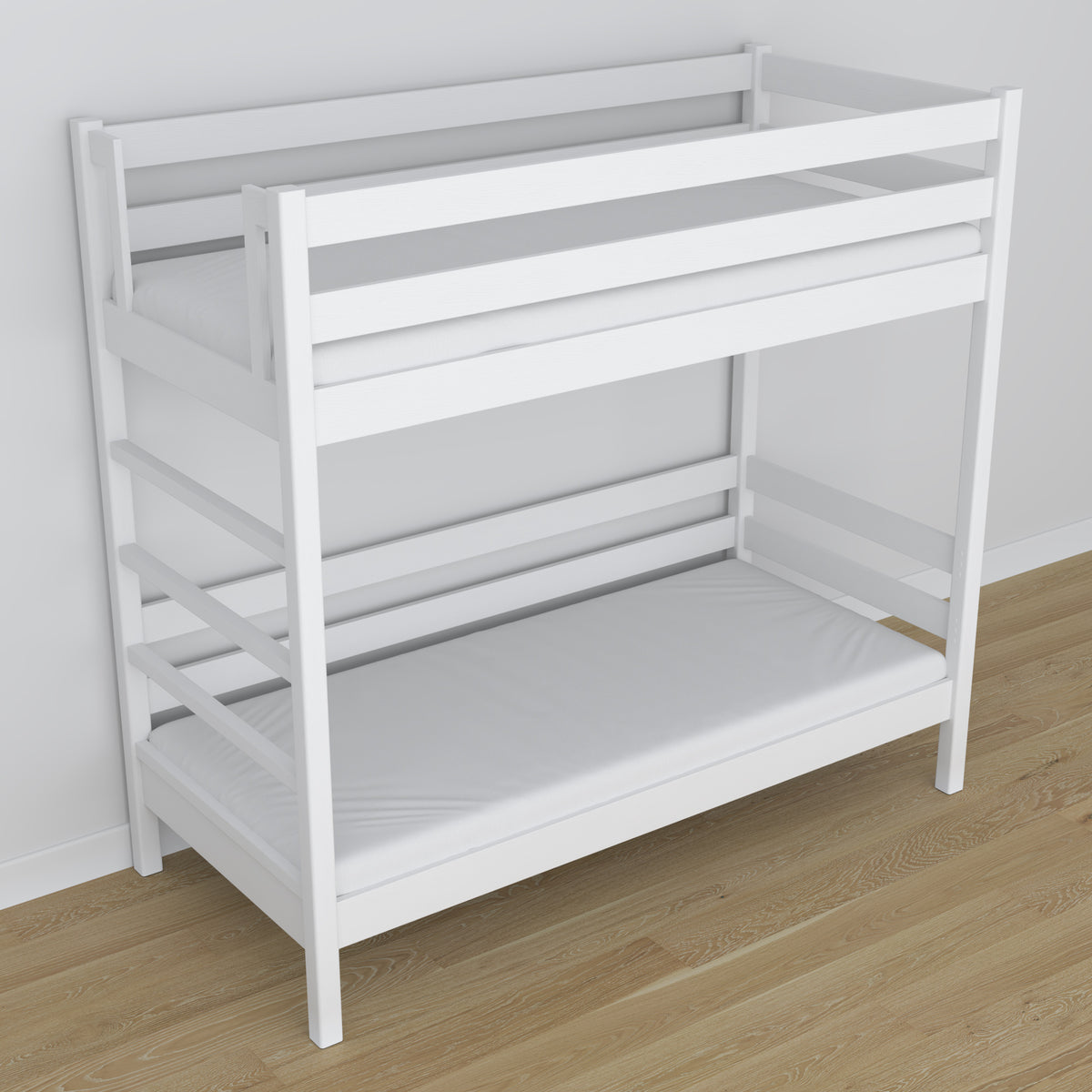 Lit superposé blanc en bois – dimensions et schéma, Nizio