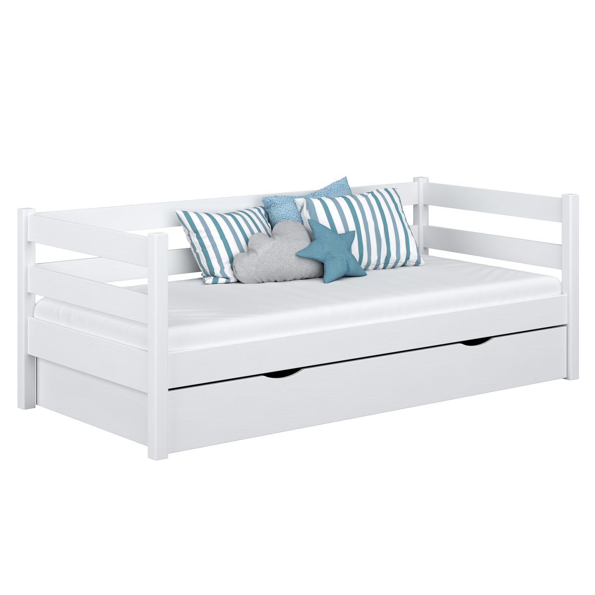 sofa-lit avec tiroir N01 en bois dans la couleur sur commande RAL/NCS – bois massif, Nizio