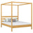 En bois lit double à baldaquin N01 pin naturel – vue générale, bois massif en pin