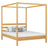 Lit double à baldaquin pin naturel – sommier i lattes, en bois, Nizio