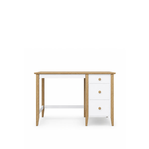 Bureau 3S Scandi en bois blanc / chêne naturel