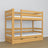 Lit superposé avec tiroir pin naturel en bois – design scandinave, Nizio