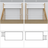 Lit mezzanine en bois blanc-chêne – vue du dessus na espace couchage