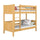 Lit superposé en bois pin naturel – chambre d'enfant, bois massif, style scandinave