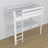 Lit mezzanine avec bureau blanc en bois – dimensions, Nizio Home