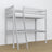 Lit mezzanine avec bureau gris en bois – dimensions, Nizio Home