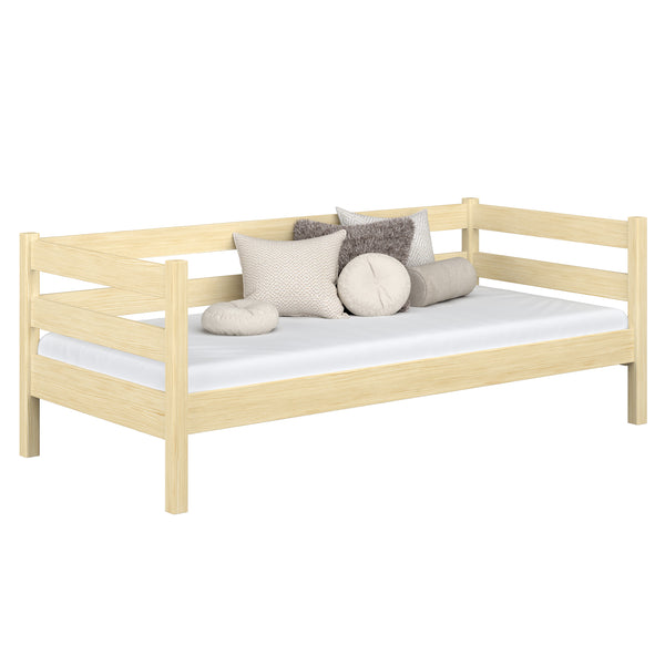 Sofa-lit en bois pin incolore – chambre d'enfant, style scandinave Nizio