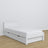 Lit avec tiroir en bois blanc – chambre d'enfant, décoration scandinave