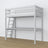 Lit mezzanine gris – bureau en bois pod chambre, chambre d'enfant scandinave