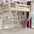 Lit mezzanine avec bureau en chêne chêne blanchi – échelle i barrière ochronna
