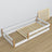 Lit bas en bois blanc-chêne – partie arrière et proportions, chambre scandinave