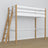 Lit mezzanine blanc-chêne en bois – vue du dessus na chambre