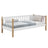 Sofa-lit en bois blanc avec chêne – chambre d'enfant, style scandinave Nizio
