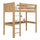Oak Loft Bed with Desk Natural Oak – Children’s Room, Scandi Nizio