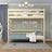 Lit superposé en bois pin incolore – chambre d'enfant, bois massif, style scandinave
