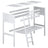 Loft bed with desk natural oak oak – dimensions, Nizio Home