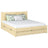 Lit double avec tiroir en bois pin incolore – chambre, schowek, style scandinave