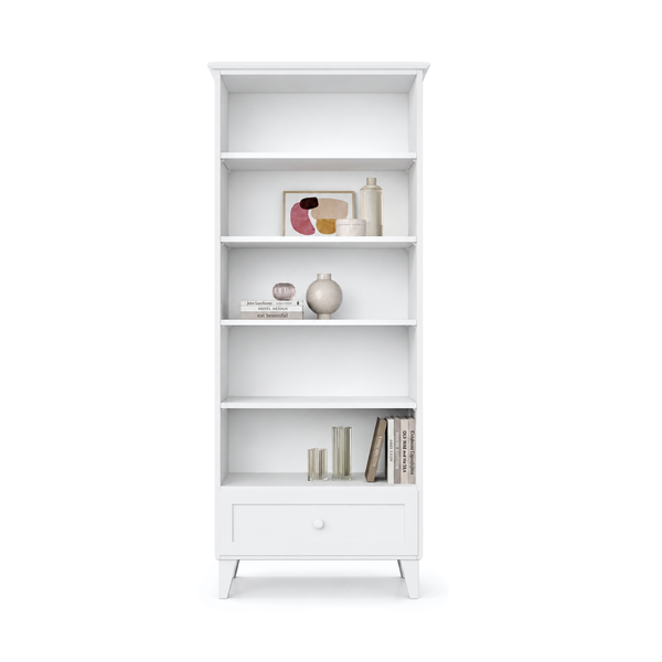 Wooden shelf 1S 80 Scandi white