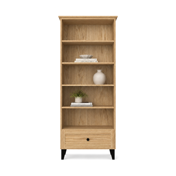 Oak shelf 1S 80 Scandi oak natural / black