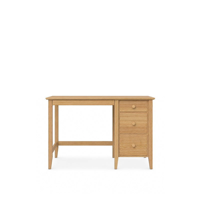 Bureau z 3 tiroirmi en pin pin naturel – bureau i chambre de jeune, scandinave