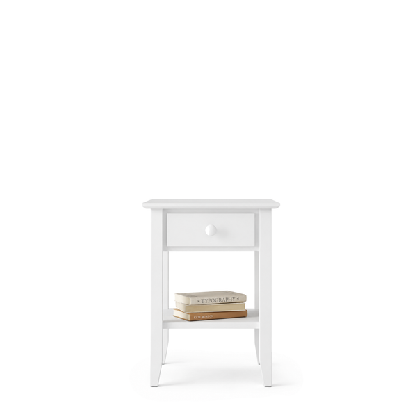 Table de chevet 1S N01 Scandi en bois blanc