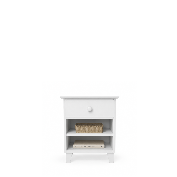 Table de chevet 1S N02 Scandi en bois blanc