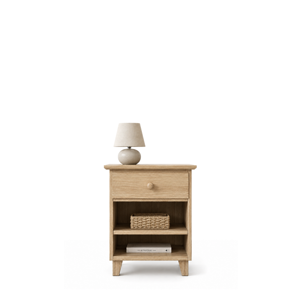 Table de chevet 1S N02 Scandi en chêne chêne naturel