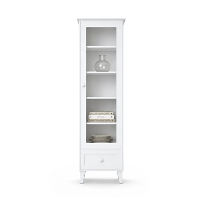 Vitrine 1S 57 Scandi en bois blanc