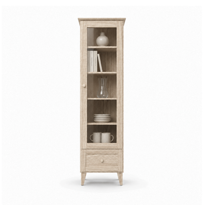 Vitrine 1S 57 Scandi en chêne chêne blanchi