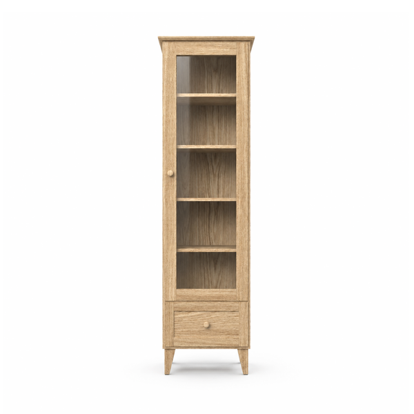 Vitrine 1S 57 Scandi en chêne chêne naturel