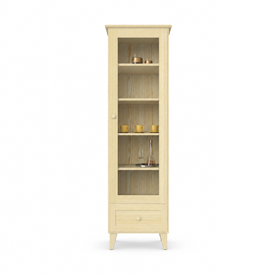 Vitrine 1S 57 Scandi en pin pin incolore